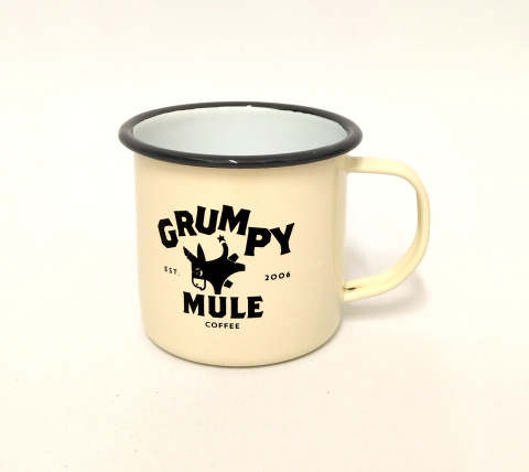 a Cup Enamel Grumpy Mule Kruus
