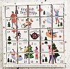 White Ornaments Advent Calendar Puzzle 25 with teas