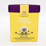 White tea coconut passion fruit loose leaf tea 80g ecopackaging